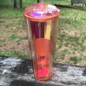 ☀️2020 Starbucks Rose gold Iridescent Tumbler(NEW)